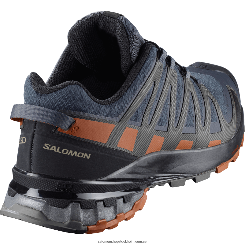 Salomon ebenholts/kolacafé/svart trail löparskor för män - xa pro 3d v8 gore-tex wide T82RP1472