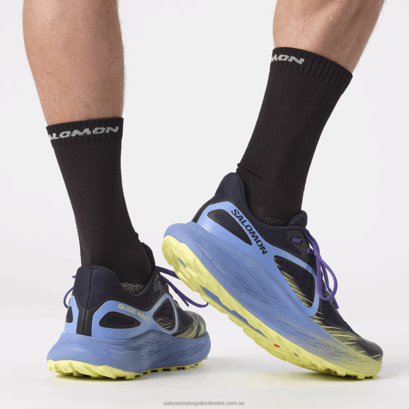 Salomon granada himmel/mörk safir/sunn lime herrlöparskor - glide max tr T82RP1448