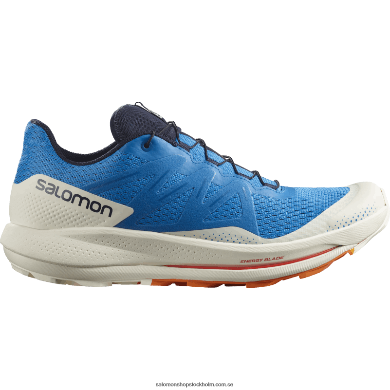 Salomon indigo bunting/vaniljglass/vibrerande apelsin trail löparskor för män - pulsar trail T82RP1458