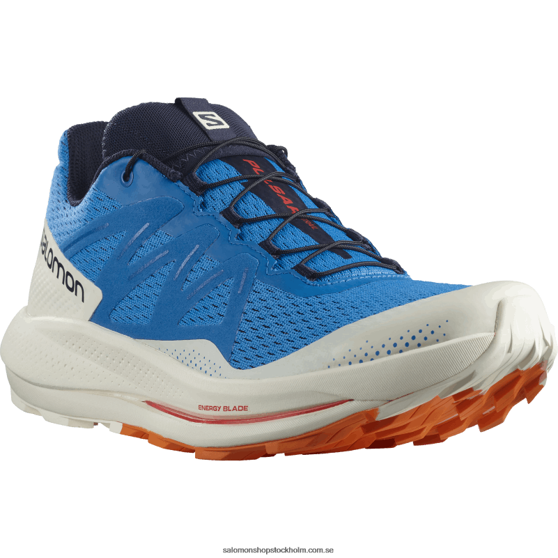 Salomon indigo bunting/vaniljglass/vibrerande apelsin trail löparskor för män - pulsar trail T82RP1458