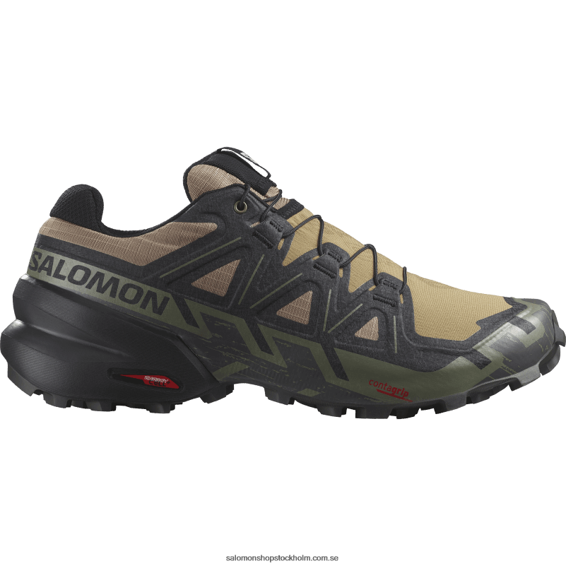 Salomon kelp/svart/djup lavgrön Traillöparskor för män - speedcross 6 T82RP1455