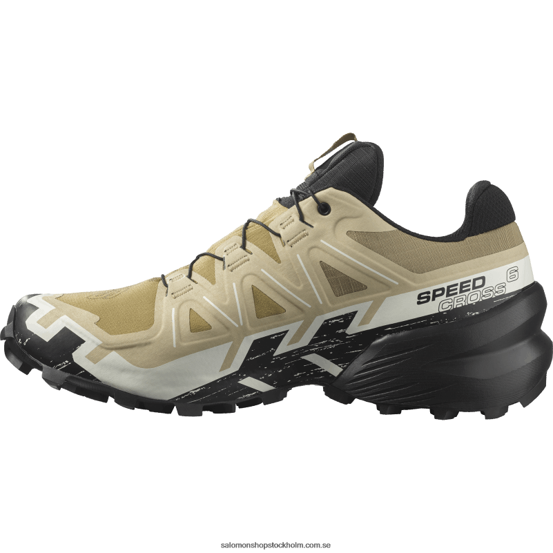 Salomon kelp/svart/vaniljis traillöparskor för män - speedcross 6 gore-tex T82RP1466