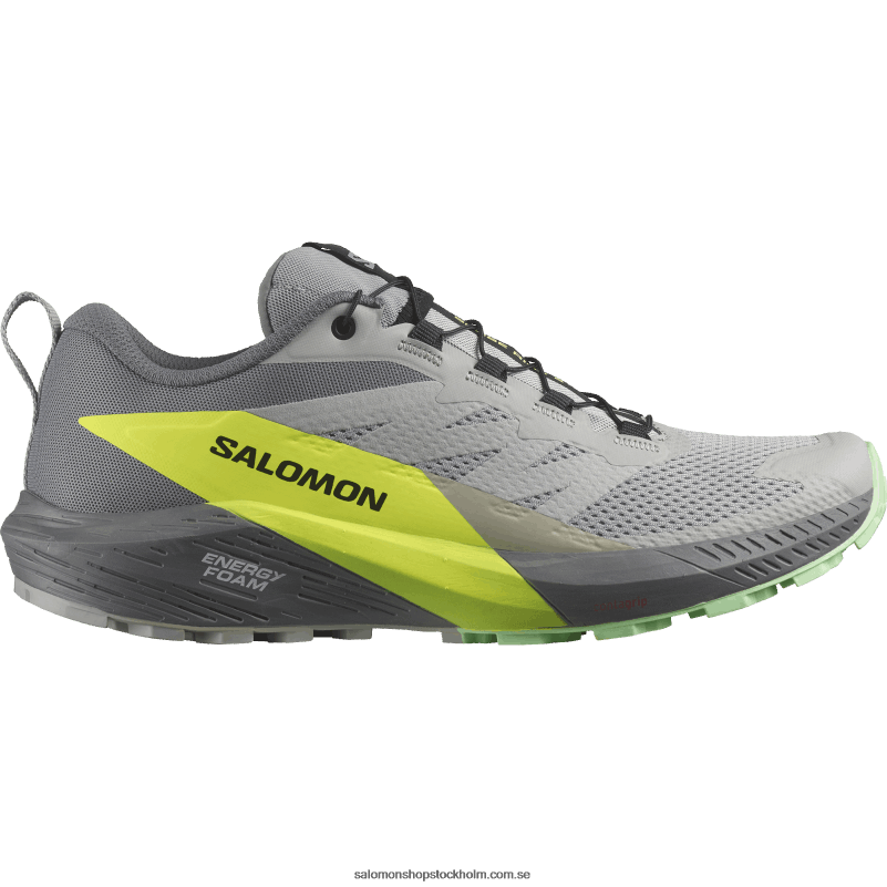 Salomon legering/tyst nyans/säkerhetsgul traillöparskor för män - sense ride 5 T82RP1431