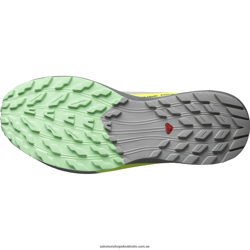 Salomon legering/tyst nyans/säkerhetsgul traillöparskor för män - sense ride 5 T82RP1431