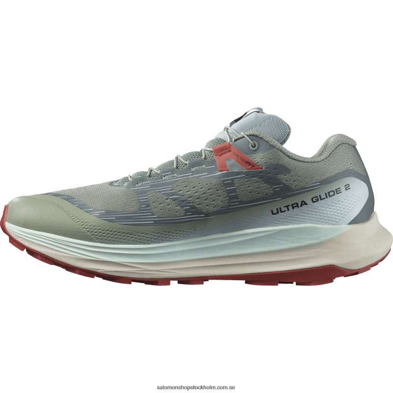 Salomon liljepad/blekt aqua/het sås Traillöparskor för män - ultra glide 2 T82RP1440