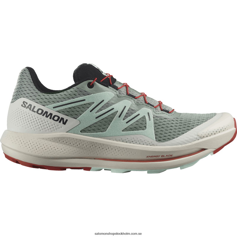 Salomon liljepad/blekt aqua/het sås trail löparskor för män - pulsar trail T82RP1464