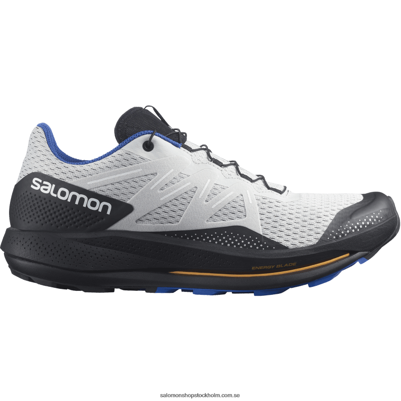 Salomon månsten/svart/bländande blå trail löparskor för män - pulsar trail T82RP1461