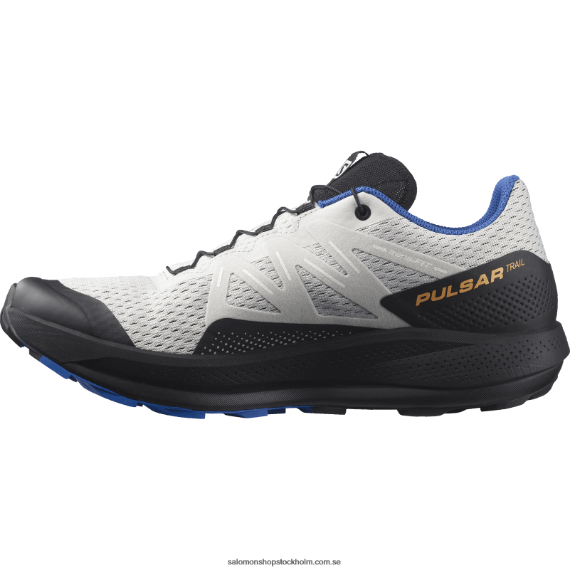 Salomon månsten/svart/bländande blå trail löparskor för män - pulsar trail T82RP1461