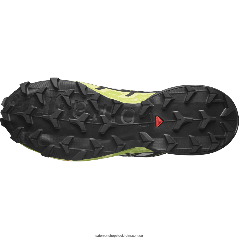 Salomon månsten/svart/solig lime traillöparskor för män - speedcross 6 gore-tex T82RP1468