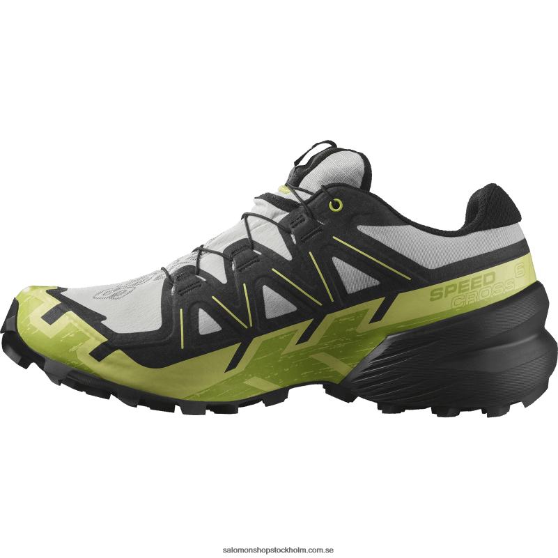 Salomon månsten/svart/solig lime traillöparskor för män - speedcross 6 gore-tex T82RP1468