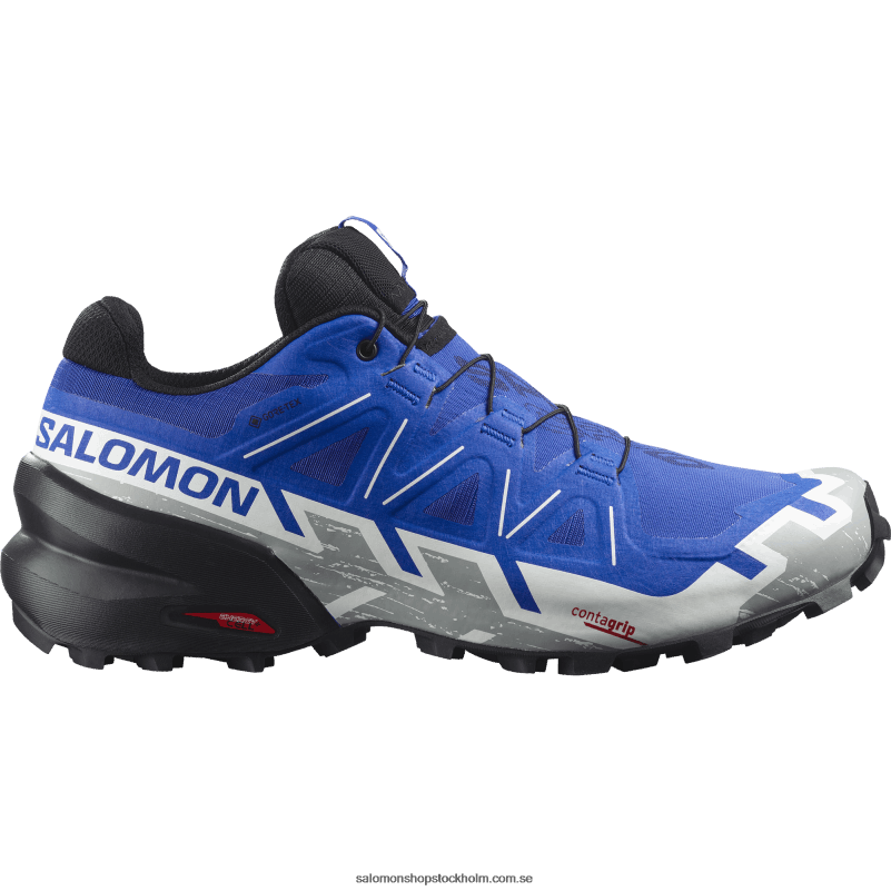 Salomon nautisk blå/svart/vit traillöparskor för män - speedcross 6 gore-tex T82RP1467