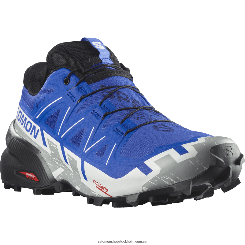 Salomon nautisk blå/svart/vit traillöparskor för män - speedcross 6 gore-tex T82RP1467