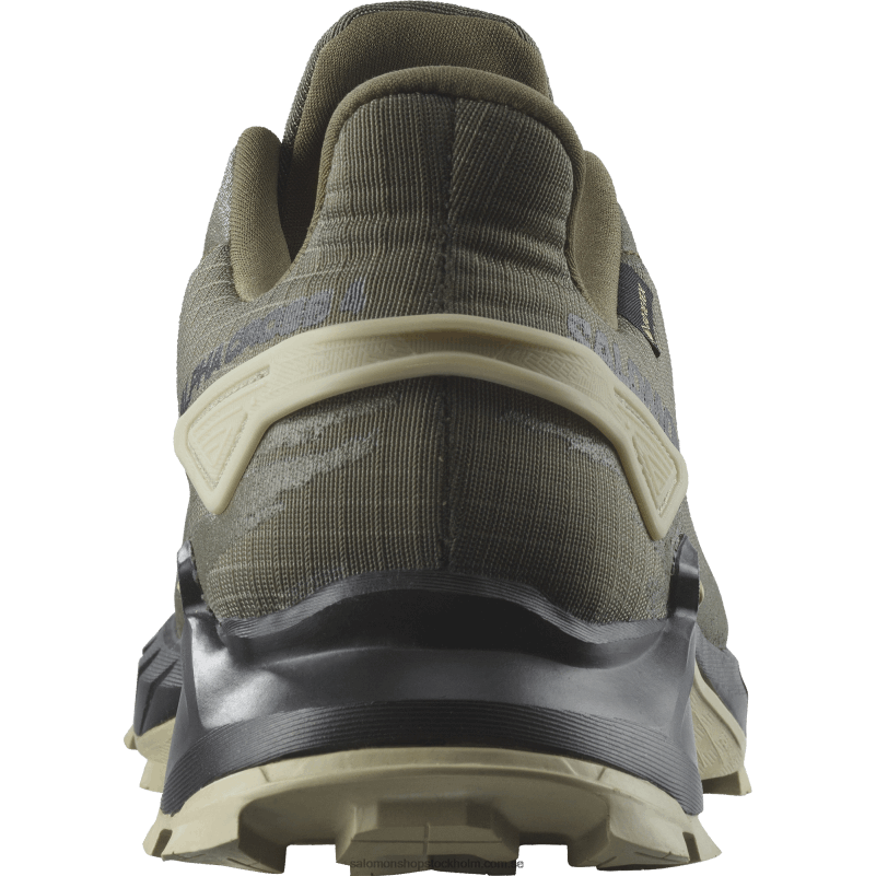 Salomon oliv natt/svart/moggrå traillöparskor för män - alphacross 4 gore-tex T82RP1477