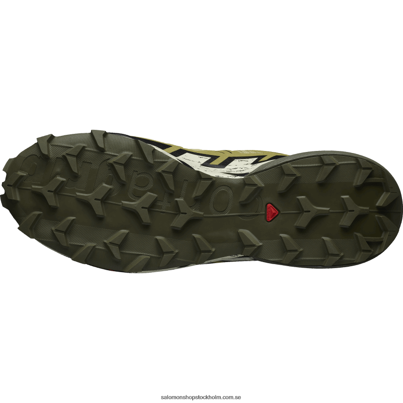 Salomon purjolök grön/svart/blekt sand Traillöparskor för män - speedcross 6 T82RP1450