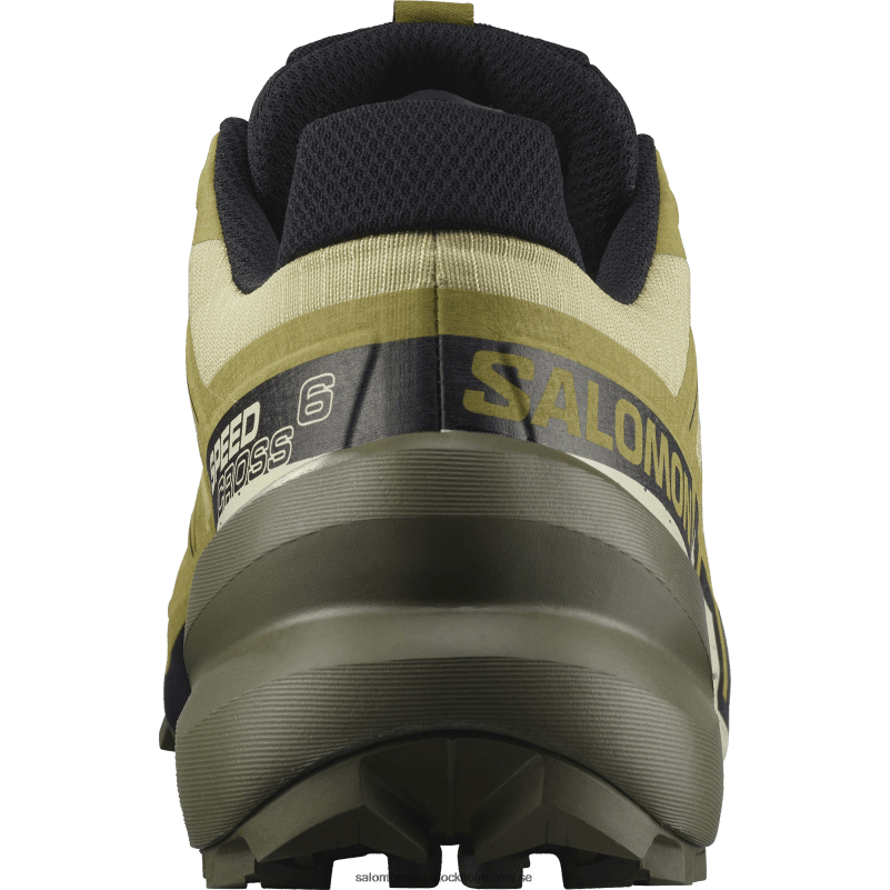 Salomon purjolök grön/svart/blekt sand Traillöparskor för män - speedcross 6 T82RP1450