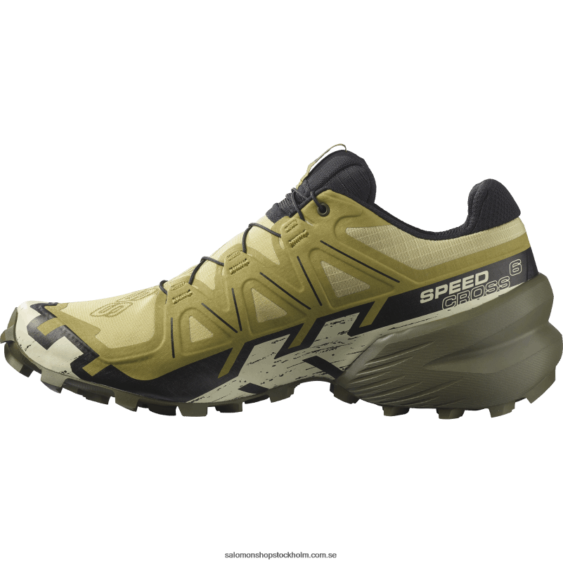 Salomon purjolök grön/svart/blekt sand Traillöparskor för män - speedcross 6 T82RP1450