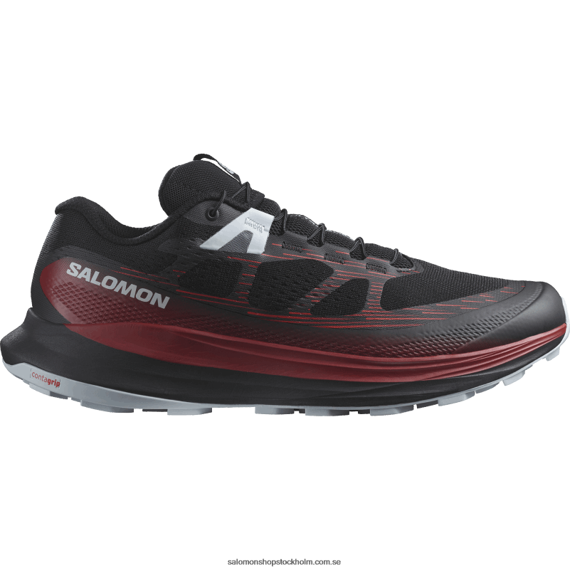 Salomon svart/cykelröd/pärlblå Traillöparskor för män - ultra glide 2 T82RP1439