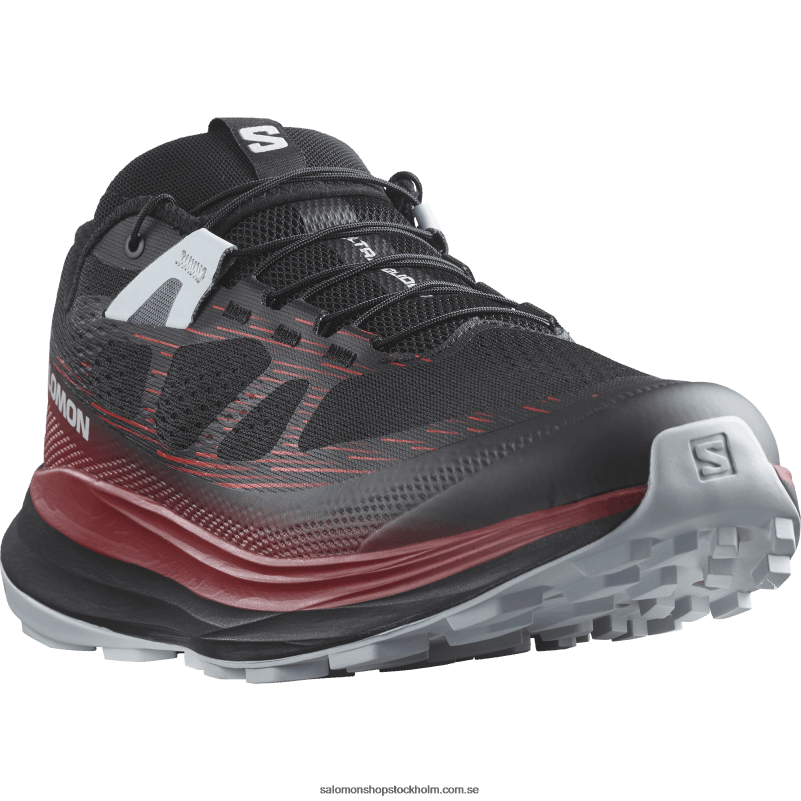 Salomon svart/cykelröd/pärlblå Traillöparskor för män - ultra glide 2 T82RP1439