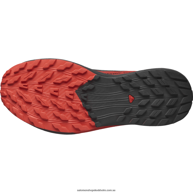 Salomon svart/eldröd traillöparskor för män - sense ride 5 T82RP1432