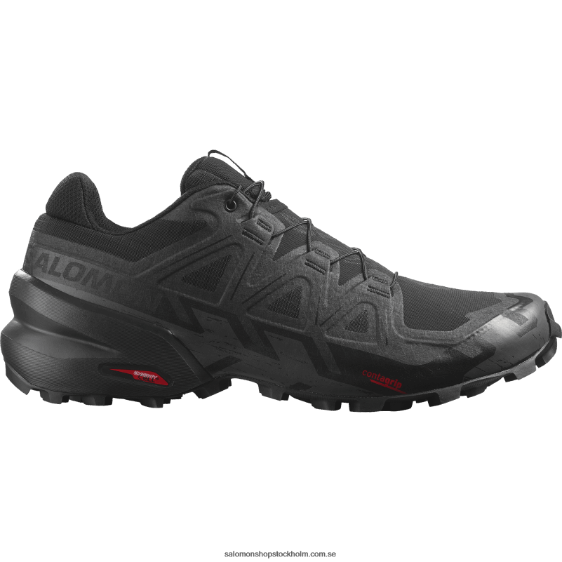 Salomon svart/fantom traillöparskor för män - speedcross 6 breda T82RP1471