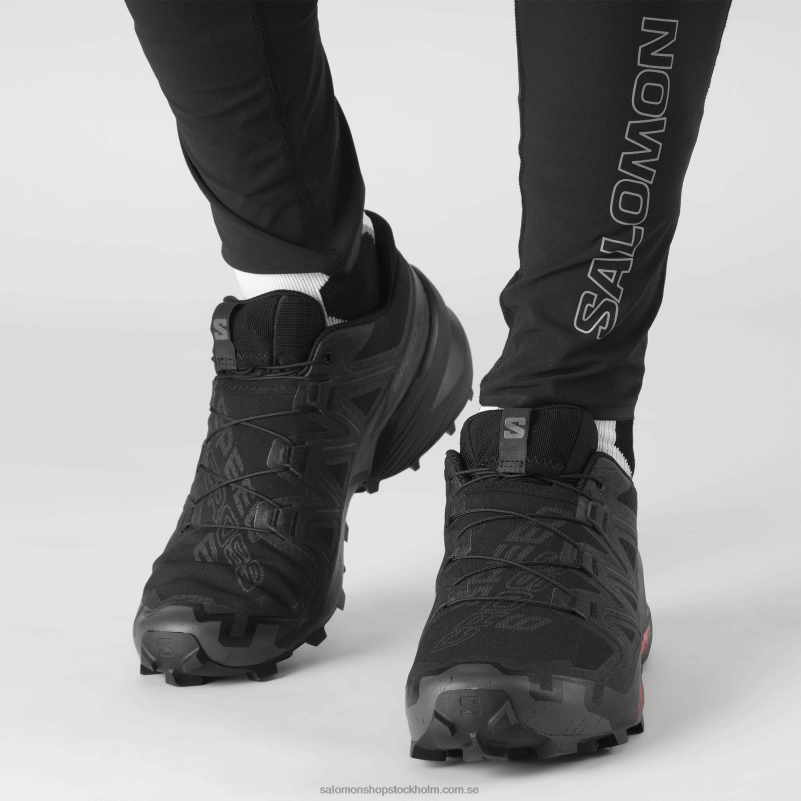 Salomon svart/fantom traillöparskor för män - speedcross 6 breda T82RP1471