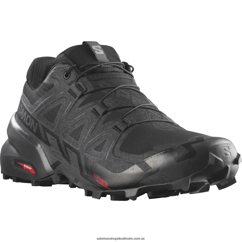 Salomon svart/fantom traillöparskor för män - speedcross 6 breda T82RP1471
