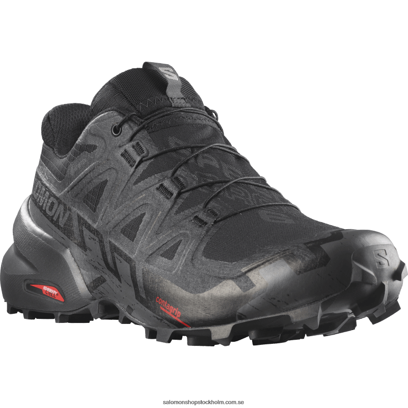 Salomon svart/fantom traillöparskor för män - speedcross 6 gore-tex T82RP1465