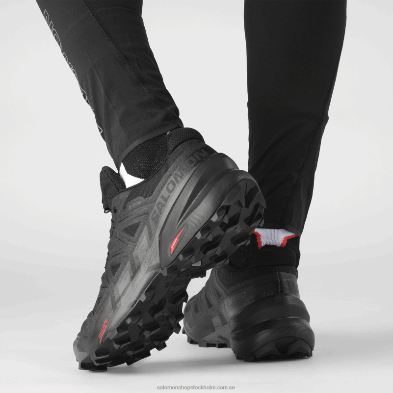 Salomon svart/fantom traillöparskor för män - speedcross 6 gore-tex T82RP1465