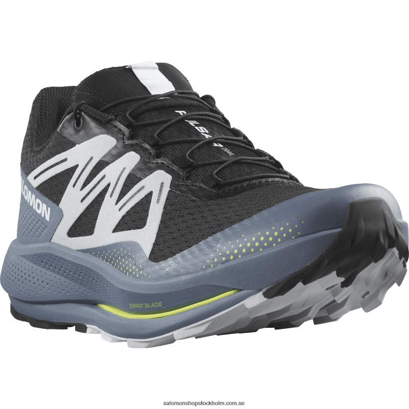 Salomon svart/kinablå/arktisk is trail löparskor för män - pulsar trail T82RP1459