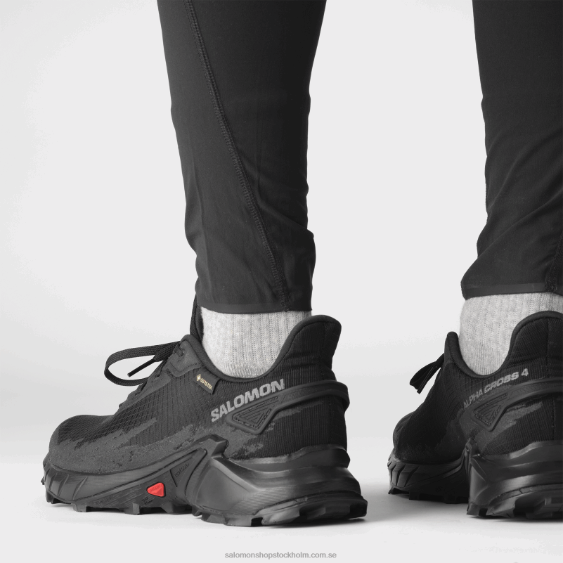 Salomon svart traillöparskor för män - alphacross 4 gore-tex T82RP1475