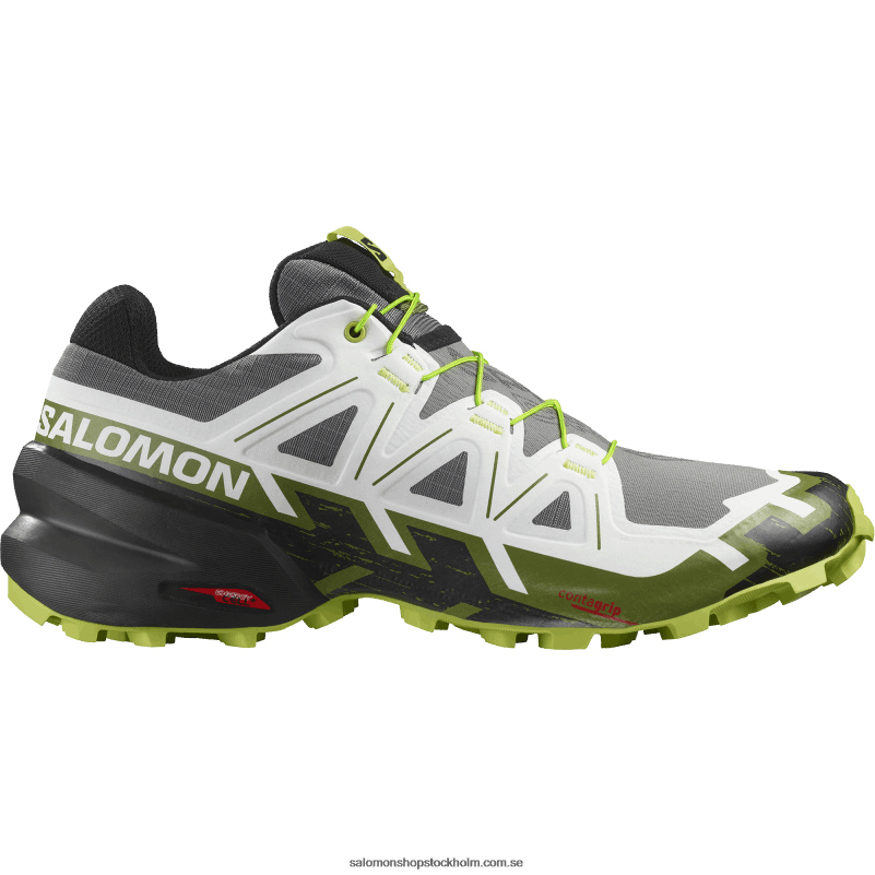 Salomon svart/vit/sur kalk Traillöparskor för män - speedcross 6 T82RP1457