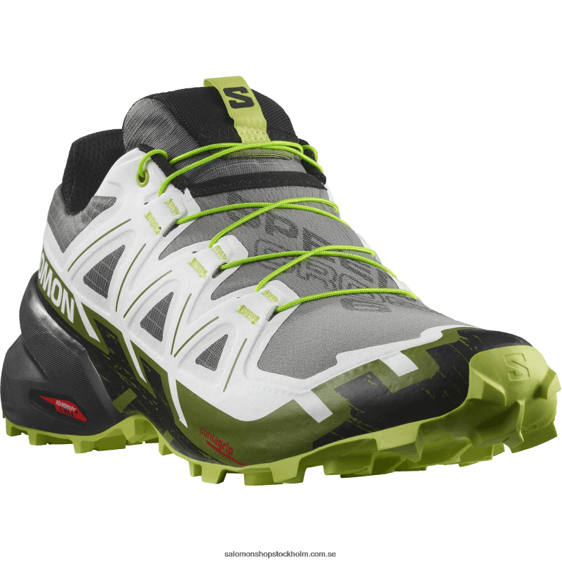 Salomon svart/vit/sur kalk Traillöparskor för män - speedcross 6 T82RP1457