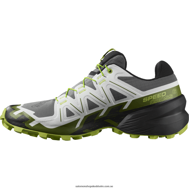 Salomon svart/vit/sur kalk Traillöparskor för män - speedcross 6 T82RP1457