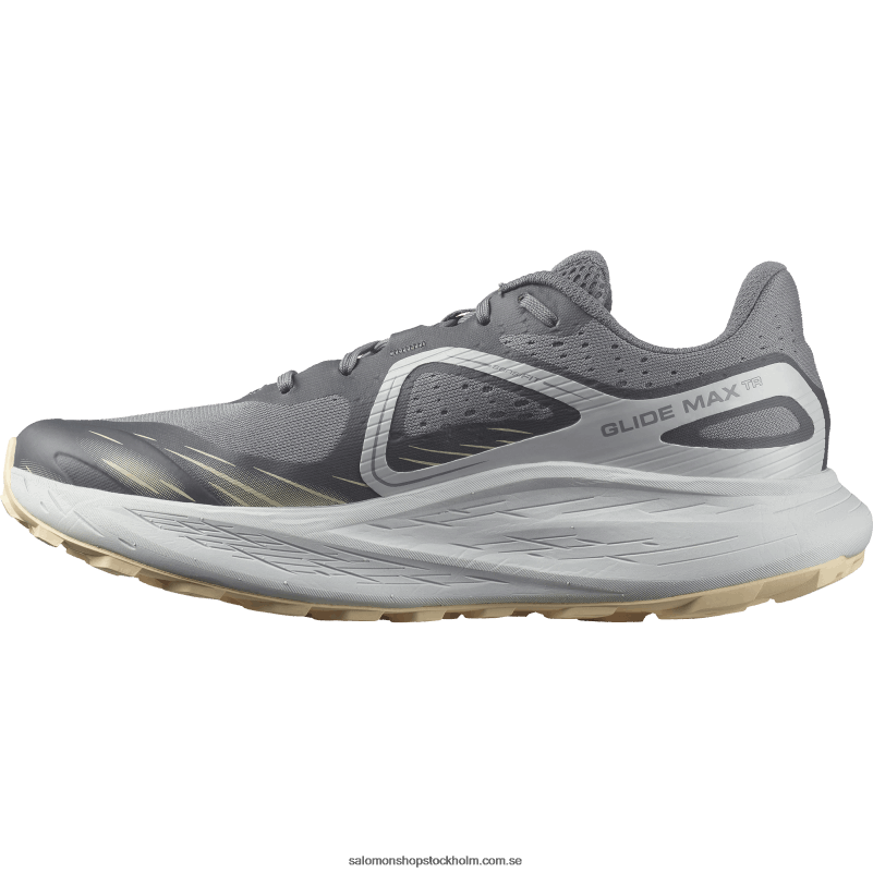 Salomon tyst nyans/pärlblå/blekt sand herrlöparskor - glide max tr T82RP1449