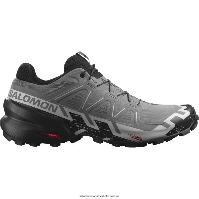 Salomon tyst nyans/svart/pärlblå Traillöparskor för män - speedcross 6 T82RP1453