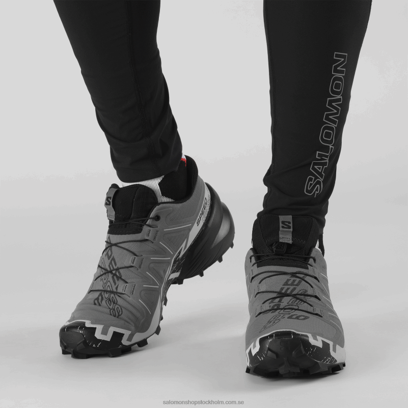 Salomon tyst nyans/svart/pärlblå Traillöparskor för män - speedcross 6 T82RP1453