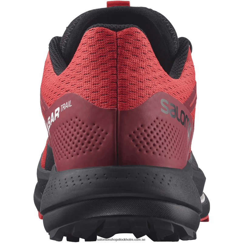 Salomon vallmoröd/cykelröd/svart trail löparskor för män - pulsar trail T82RP1463