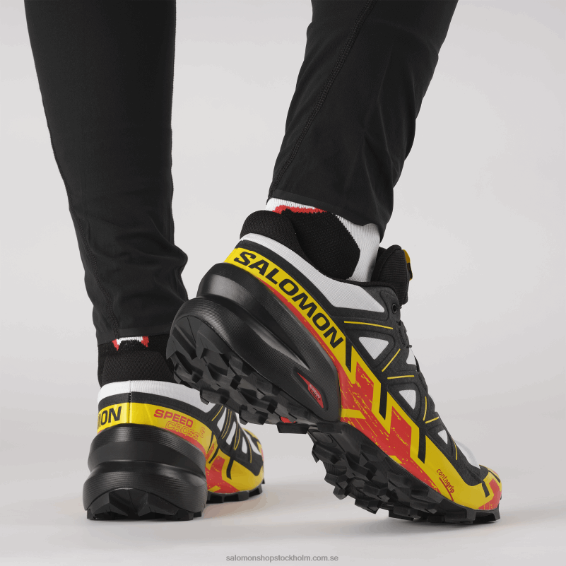 Salomon vit/svart/empiregul Traillöparskor för män - speedcross 6 T82RP1451