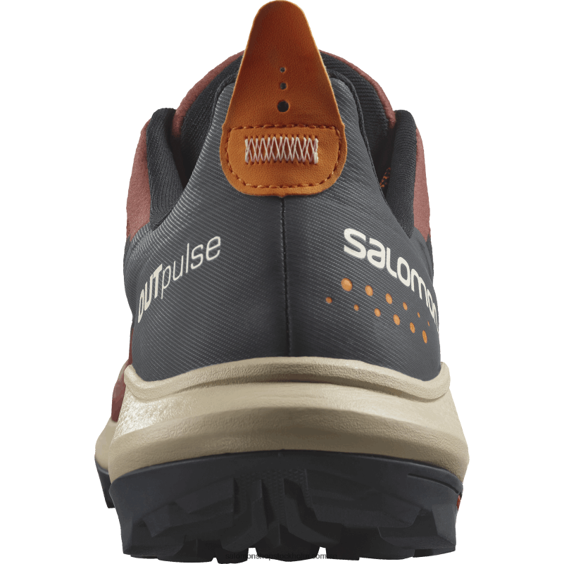 Salomon bränd henna/india bläck/gurkmeja vandringsskor för män - outpulse gore-tex T82RP45