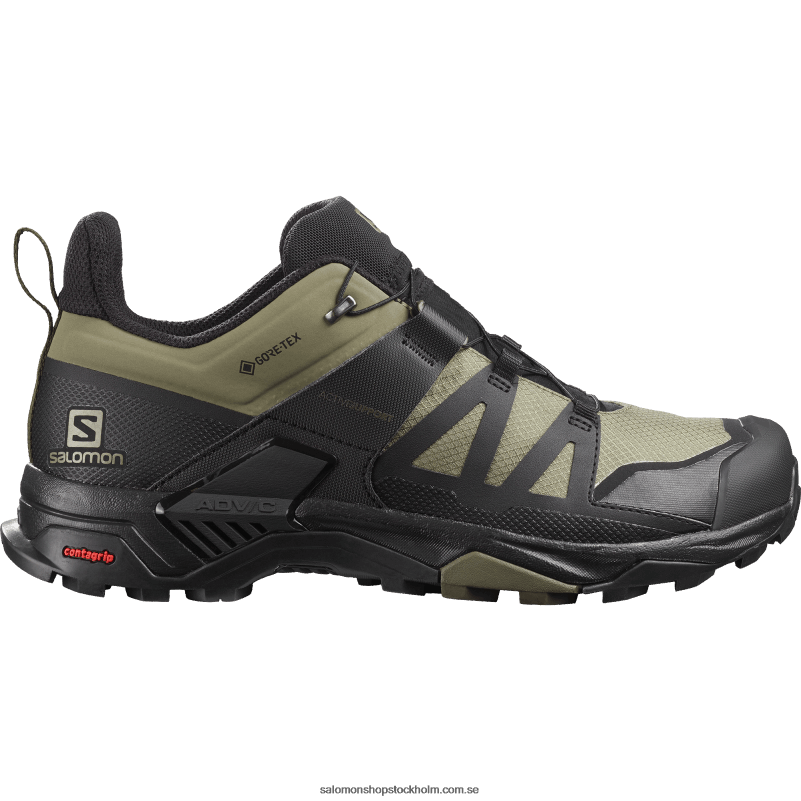 Salomon djup lavgrön/svart/olivnatt vandringsskor för män - x ultra 4 gore-tex T82RP16