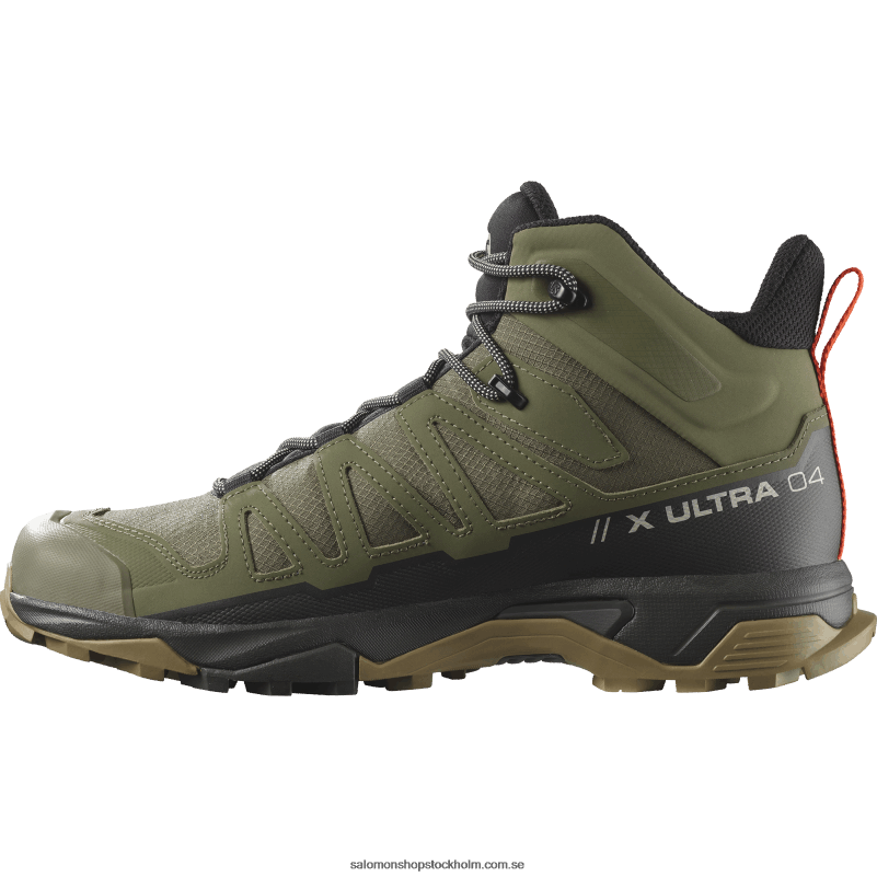 Salomon djup lavgrön/torv/kelp vandringskängor för män - x ultra 4 mid gore-tex T82RP9