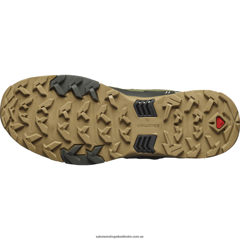 Salomon djup lavgrön/torv/kelp vandringskängor för män - x ultra 4 mid wide gore-tex T82RP43