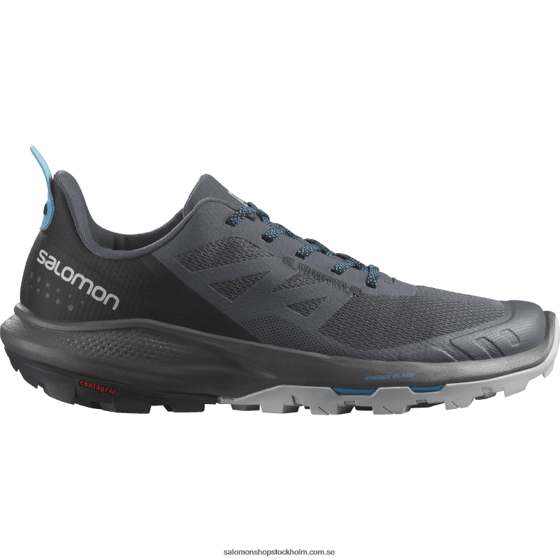 Salomon ebenholts/svart/algerblå vandringsskor för män - outpulse T82RP30