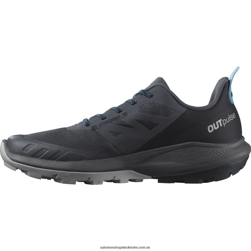 Salomon ebenholts/svart/algerblå vandringsskor för män - outpulse T82RP30