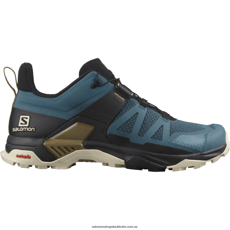 Salomon gräsand blå/blekt sand/bronsbrun vandringsskor för män - x ultra 4 T82RP25