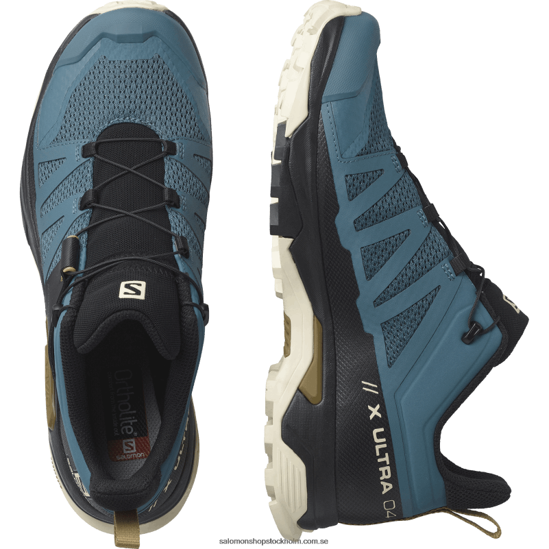 Salomon gräsand blå/blekt sand/bronsbrun vandringsskor för män - x ultra 4 T82RP25
