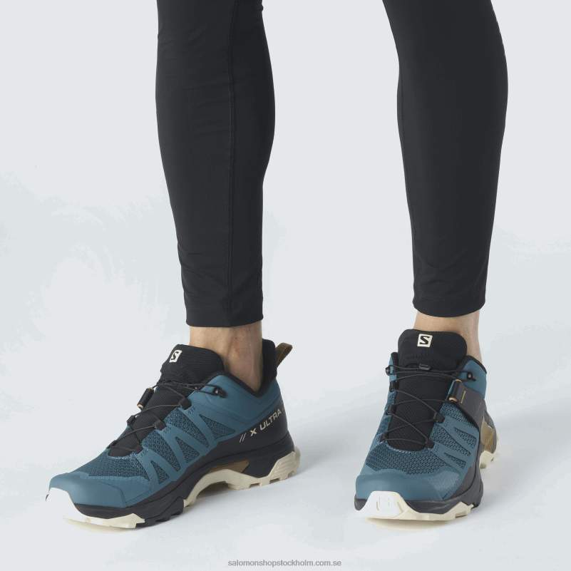 Salomon gräsand blå/blekt sand/bronsbrun vandringsskor för män - x ultra 4 T82RP25