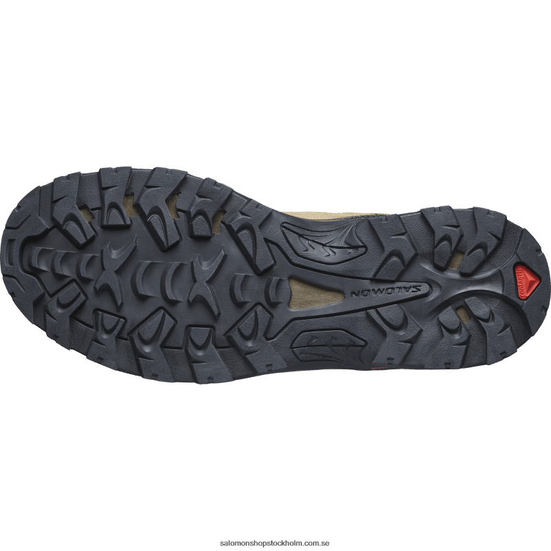 Salomon känguru/kelp/svart vandringskängor i läder för män - quest rove gore-tex T82RP52