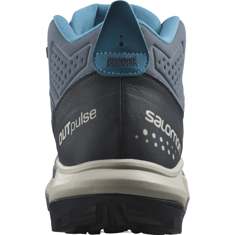 Salomon kinablå/kol/månsten vandringskängor för män - outpulse mid gore-tex T82RP32