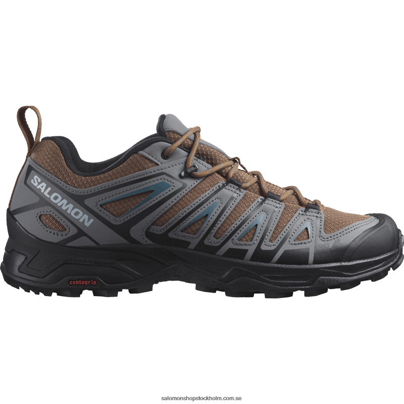Salomon kola/lugn nyans/gräsandblå vandringsskor för män - x ultra pioneer aero T82RP20